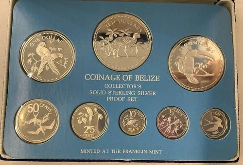 楽天市場】1975年ベリーズ硬貨 純銀製プルーフセット フランクリン