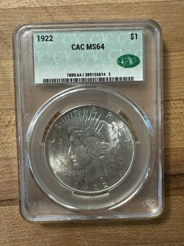 1922-P ピースシルバードル 1ドル 未使用 CACMS64