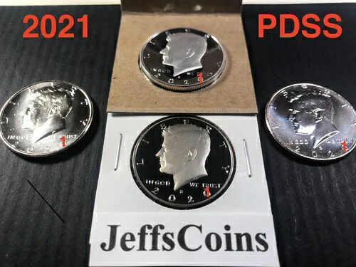 2021 P D S S 未流通ミントセット ケネディハーフダラー シルバー&クラッドプルーフ PDSS