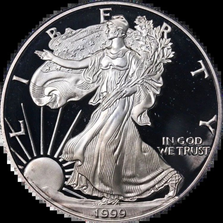 1999-P シルバー アメリカンイーグル $1 PCGS PR69 DCAM 63,525円