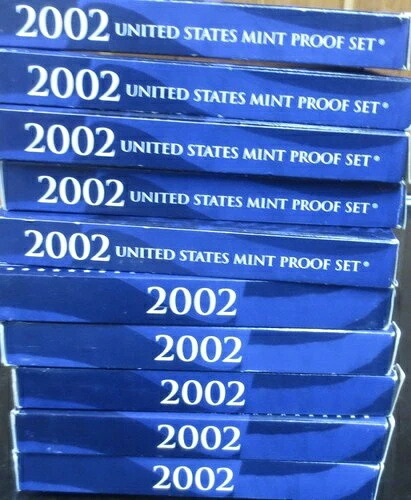2002年 プルーフセット 10セット 米国造幣局 10枚セット クォーター5枚 + コイン5枚 COA