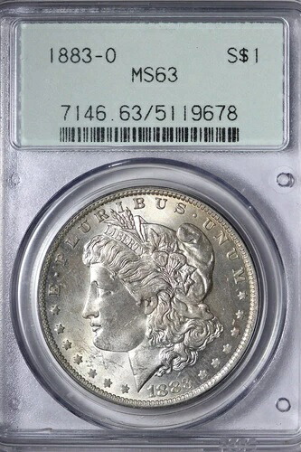 BU 1883-O モーガン シルバー ダラー PCGS MS63 2 パーツ ホルダー OGH QLM
