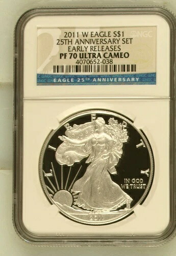 2011 シルバーイーグルス NGC PF-70 ウルトラカメオ 25周年記念セット 早期リリース