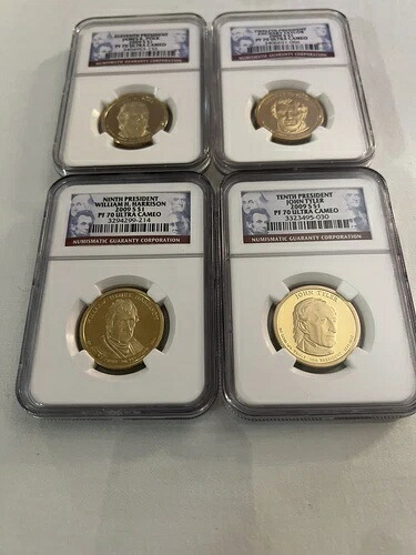 2009-S 大統領ドル「4枚セット」NGC PF70 ウルトラカメオ「ポートレートラベル」