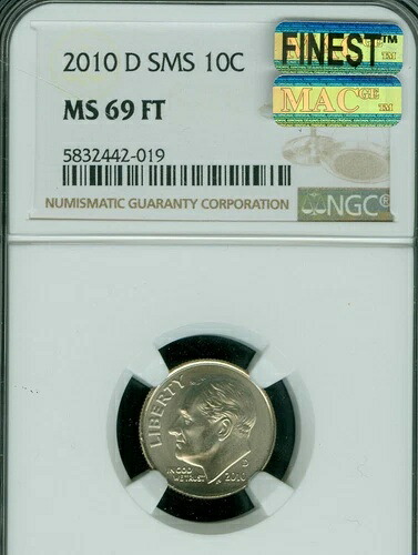 2010 D ルーズベルト ダイム NGC MS69 FT SMS PQ MAC FINEST REGISTRY MAC SPOTLESS *