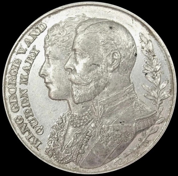 1910年 イギリス ジョージ5世 南アフリカ議会 38mm ホワイトメタルメダル