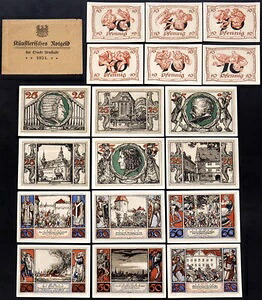 ARNSTADT 1921 全3セット + XX-RARE オリジナル封筒！ドイツのノットゲルト