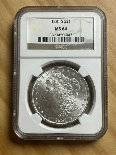 1881-S モルガン銀貨 NGC MS64