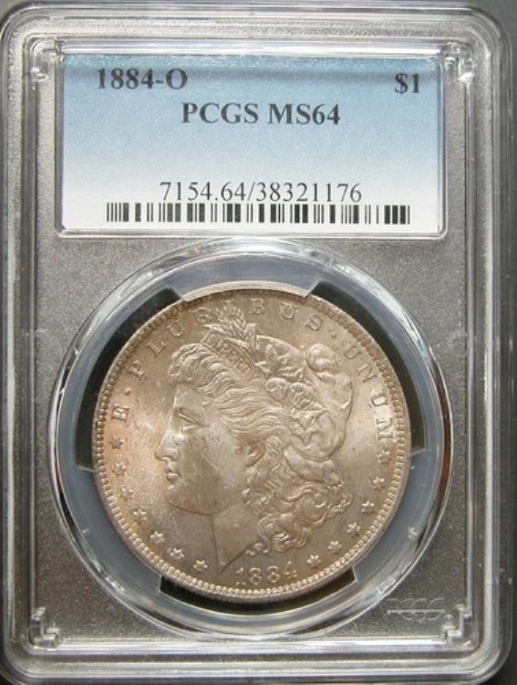 1884-O モルガン・ダラー PCGS MS-64