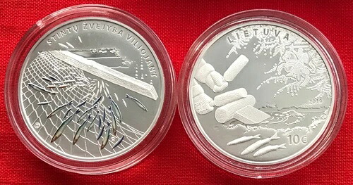 リトアニア 10ユーロ 2019「誘致によるワカサギ釣り」シルバーAg PROOF 58,685円