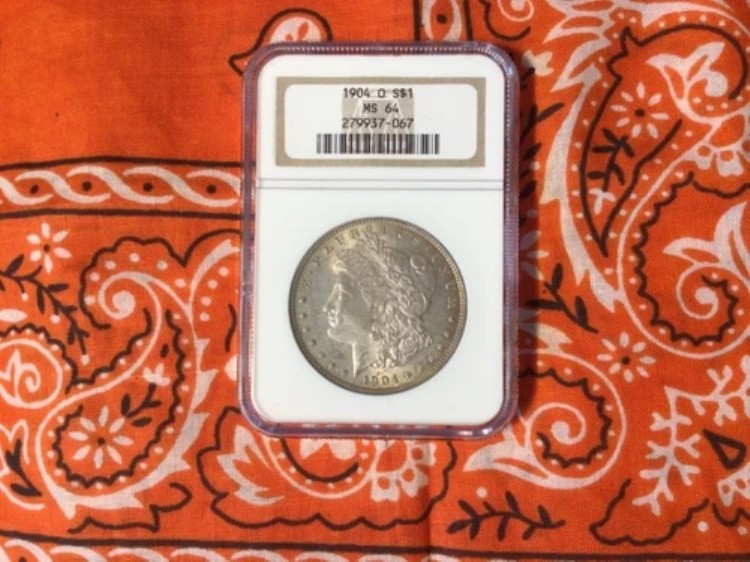 1904年 O モルガンシルバー MS-64 NGC認定銀貨