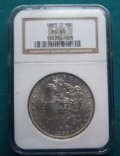 1883年 O モーガン シルバー ドル NGC MS63 旧 NGC ホルダー #783