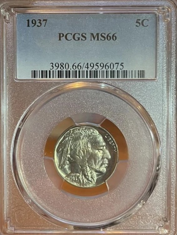 1937年 PCGS MS66 バッファローニッケル 58,685円