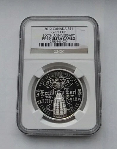 2012 NGC PF 69 ウルトラカメオ カナダ .9999 シルバーダラー グレイカップ 100周年記念