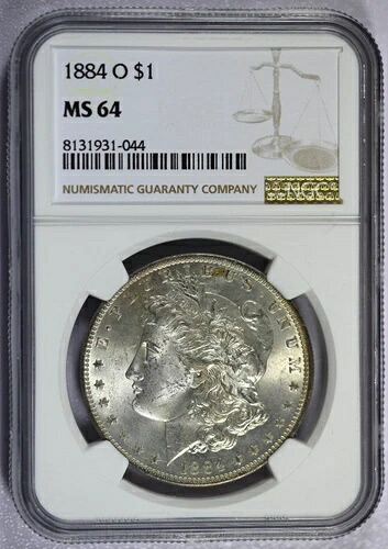 1884-O NGC MS64 モルガン銀貨