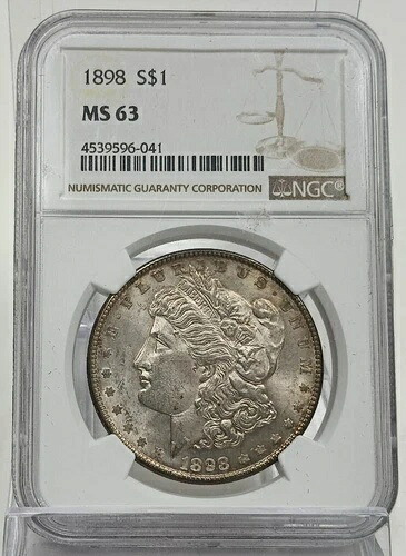1898年 P モルガン銀貨 - NGC MS 63