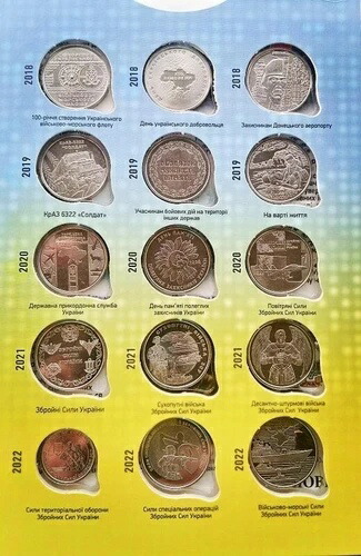 記念硬貨の特別発行 2018-2022 | ウクライナの記念硬貨