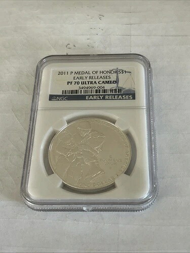 2011-P プルーフ メダル オブ オナー記念銀貨 - NGC PF 70 UC - ER