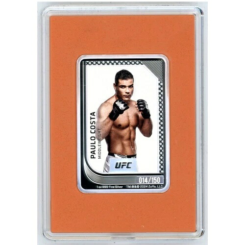 パウロ・コスタ 2024 $2 UFC ミント トレーディング シルバー コイン ニウエ ニュージーランド ミント COA #014/150