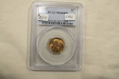 1937年 PCGS MS66RD 1セント ERW