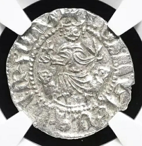 NGC AU アルメニア 1198-1219年 レヴォン1世 銀貨 トラム テンプル騎士団 十字軍コイン