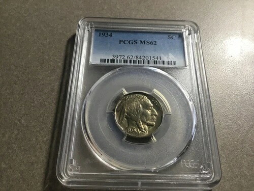 1936年 バッファローニッケル 5C PCGS MS62 投資グレード