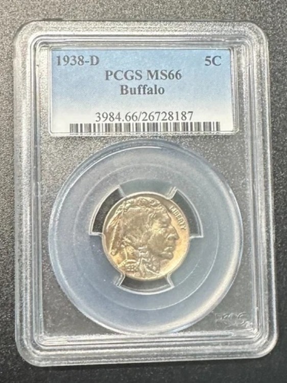 1938-D 5C PCGS MS66 バッファロー - 0101