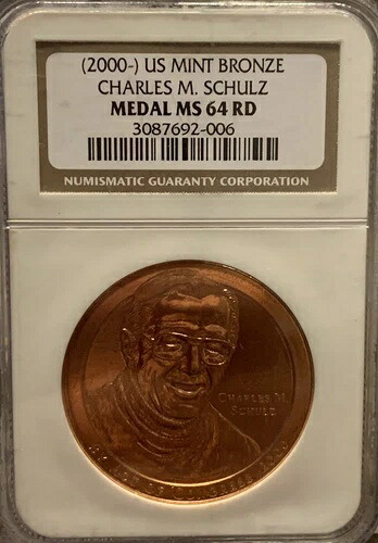 2000 NGC MS-64 RD チャールズ・M・シュルツ ピーナッツ ファイネスト グレーデッド ブロンズメダル 58,685円
