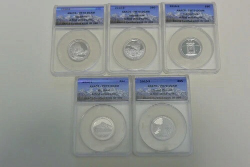 2010 S CLAD 国立公園クォーターセット ANACS PR70DCAM ファーストストライク
