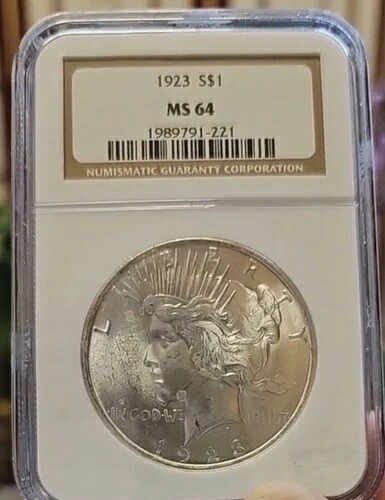 1923年 P ピース銀貨 MS64 NGC