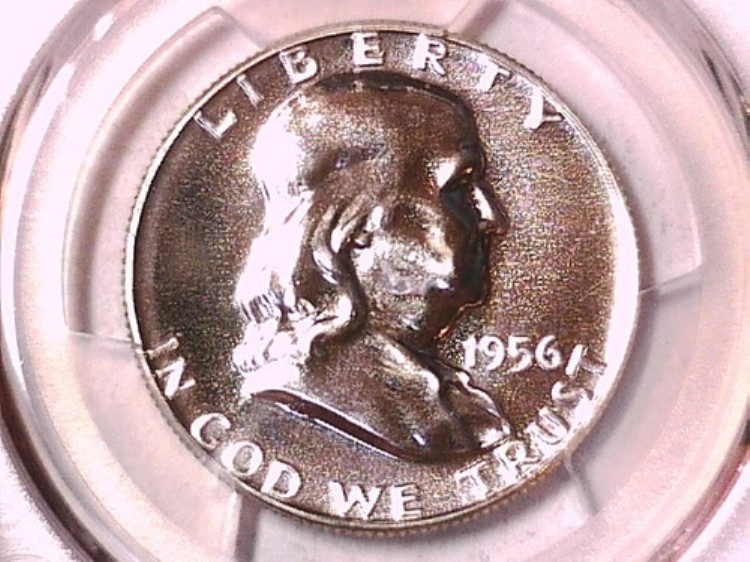 1956年 プルーフ フランクリン ハーフダラー PCGS PR 67 タイプ2 40998704