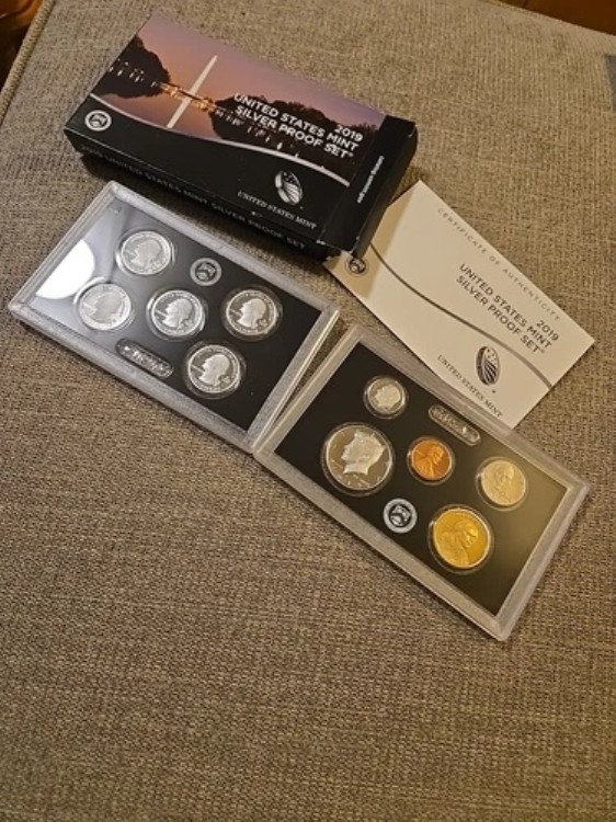 2019-S 米国造幣局 シルバー プルーフ セット - OGP ボックス + COA