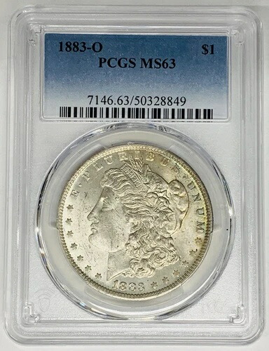 1883-O モルガン銀貨 1ドル硬貨 PCGS MS 63 (15) A