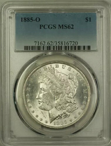 1885-O モルガン銀貨 1ドル硬貨 PCGS MS-62 (5)