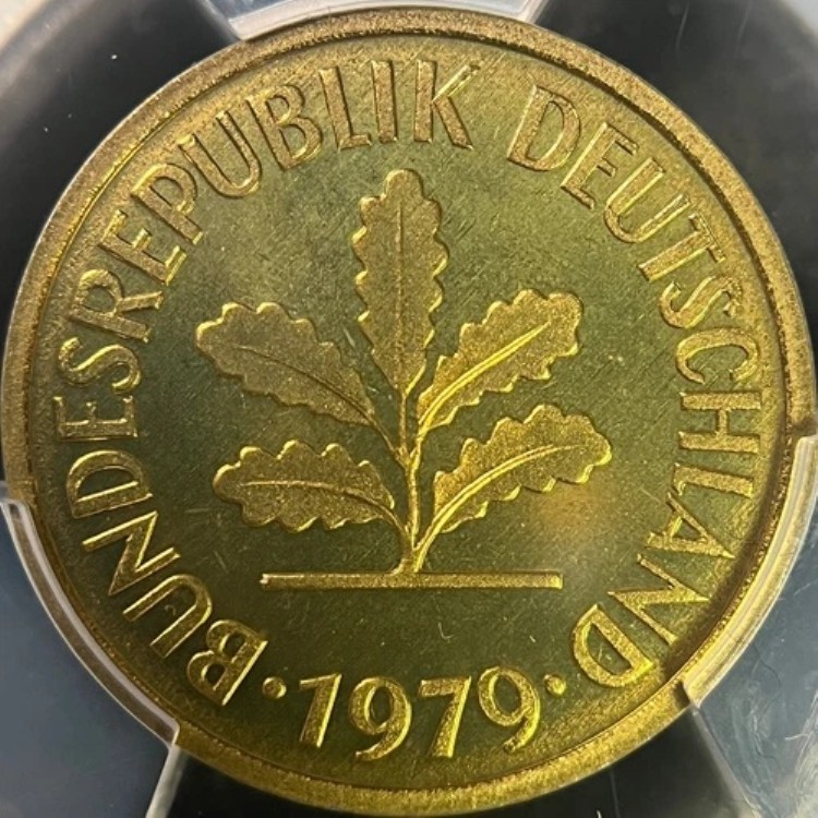 ドイツ。1979年、5 Pfennig、J - PCGS PR68 DCAM - トップポップ?? ハンブルクプルーフ｜WORLD RESOURCE【KING店】