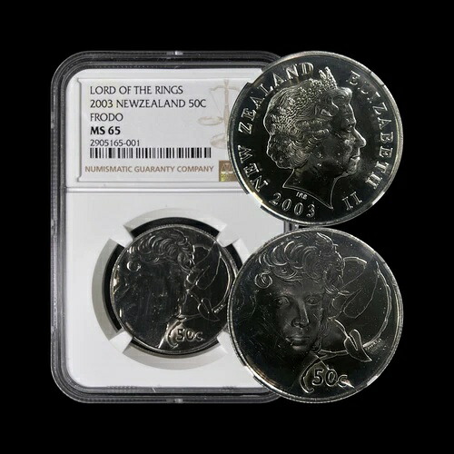 ニュージーランド。2003年、50セント - NGC MS65 - トップポップ?? ロード・オブ・ザ・リング、フロド｜WORLD RESOURCE【KING店】