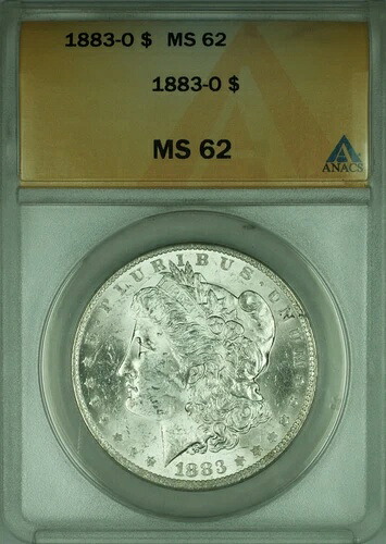 1883-O モルガン銀貨 1ドル硬貨 ANACS MS-62