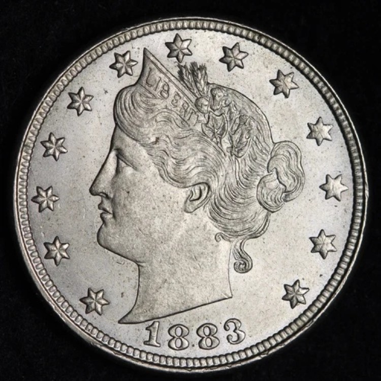 1883年 NO/CENTS リバティ V ニッケル GEM BU *未流通* MS E221 KMW