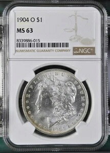 1904-O モルガン銀貨 1ドル - NGCグレード MS63 - 美しいリムトーニング｜WORLD RESOURCE【KING店】