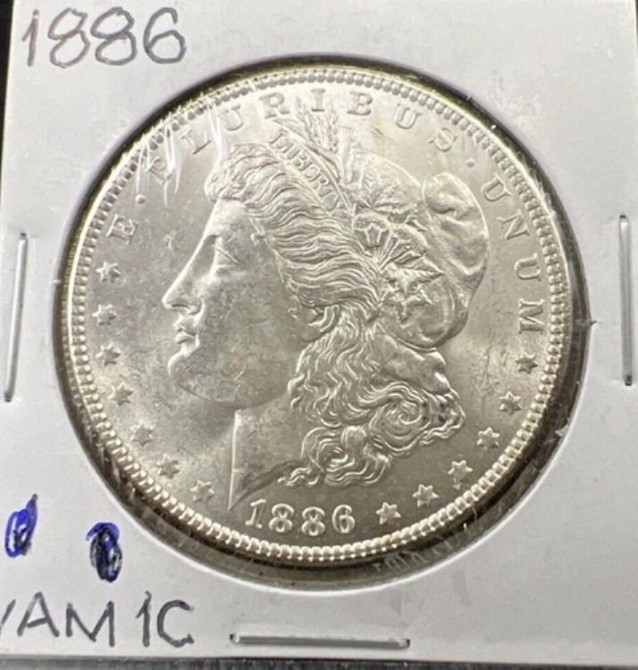 1886年 P $1 モーガン イーグル ドル コイン チョイス BU UNC VAM 1C バラエティ クラッシュダイス｜WORLD RESOURCE【KING店】