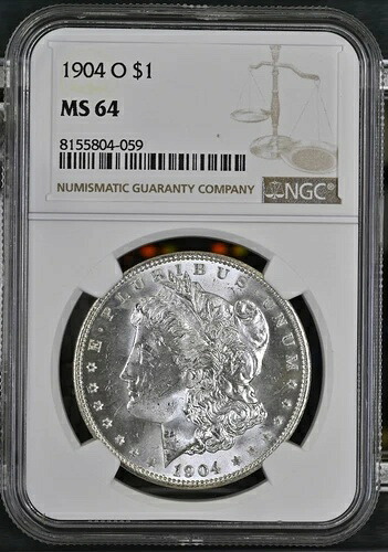 1904年 O モルガン銀貨 NGC MS-64 59,895円