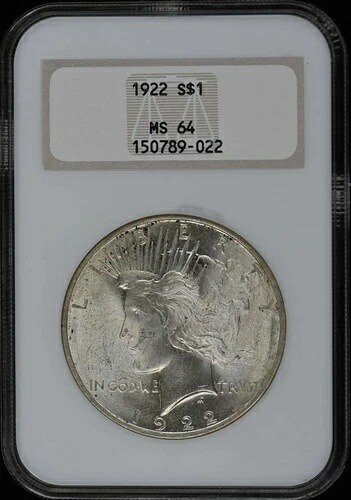 1922年 ピースダラー S$1 NGC MS64