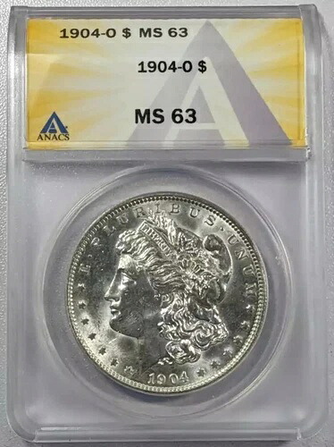 1904年 O モルガン銀貨 ANACS MS-63