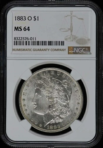 1883-O モルガン・ダラー S$1 NGC MS64