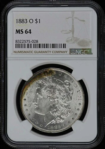 1883-O モルガン・ダラー S$1 NGC MS64