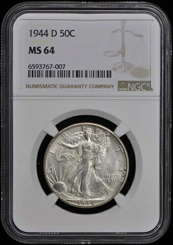 1944年ウォーキング・リバティ・ハーフダラー50セント NGC MS64｜WORLD RESOURCE【KING店】