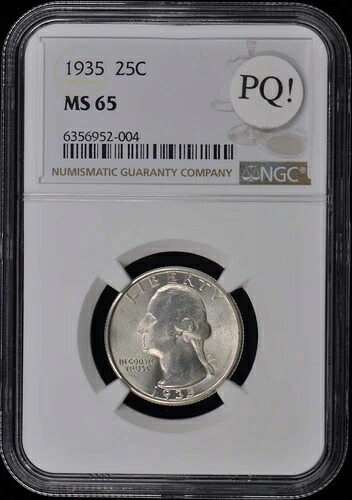 1935年ワシントンクォーター25セント NGC MS65｜WORLD RESOURCE【KING店】
