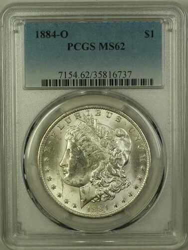 1884-O モルガン シルバー ダラー 1ドル コイン PCGS MS-62 (5C)