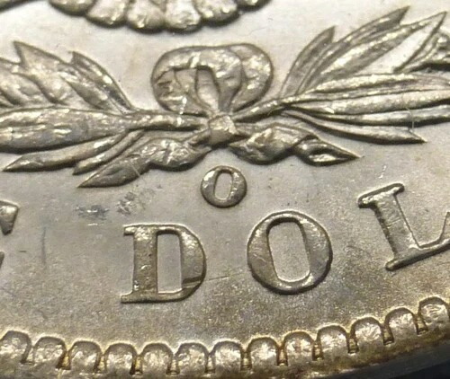 1899 O ANACS MS 63 VAM-10 モルガン銀貨、斜めの日付、傾斜した高O
