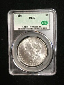 1886P MS63 CAC認定ホルダー モルガン銀貨 *フィラデルフィア造幣局 59,895円